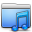 Aqua Smooth Folder Music Icon 32x32 png